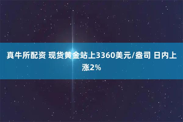真牛所配资 现货黄金站上3360美元/盎司 日内上涨2%