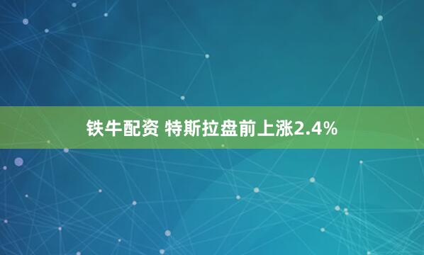 铁牛配资 特斯拉盘前上涨2.4%